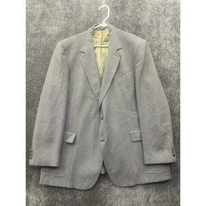 Beacon Hill Karoll's Blazer Jacket Mens Gray Notch Lapel Single Breasted Formal